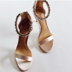 Badgley Mischka Jeweled Ankle Strap Champagne
Color Sandals Shoes